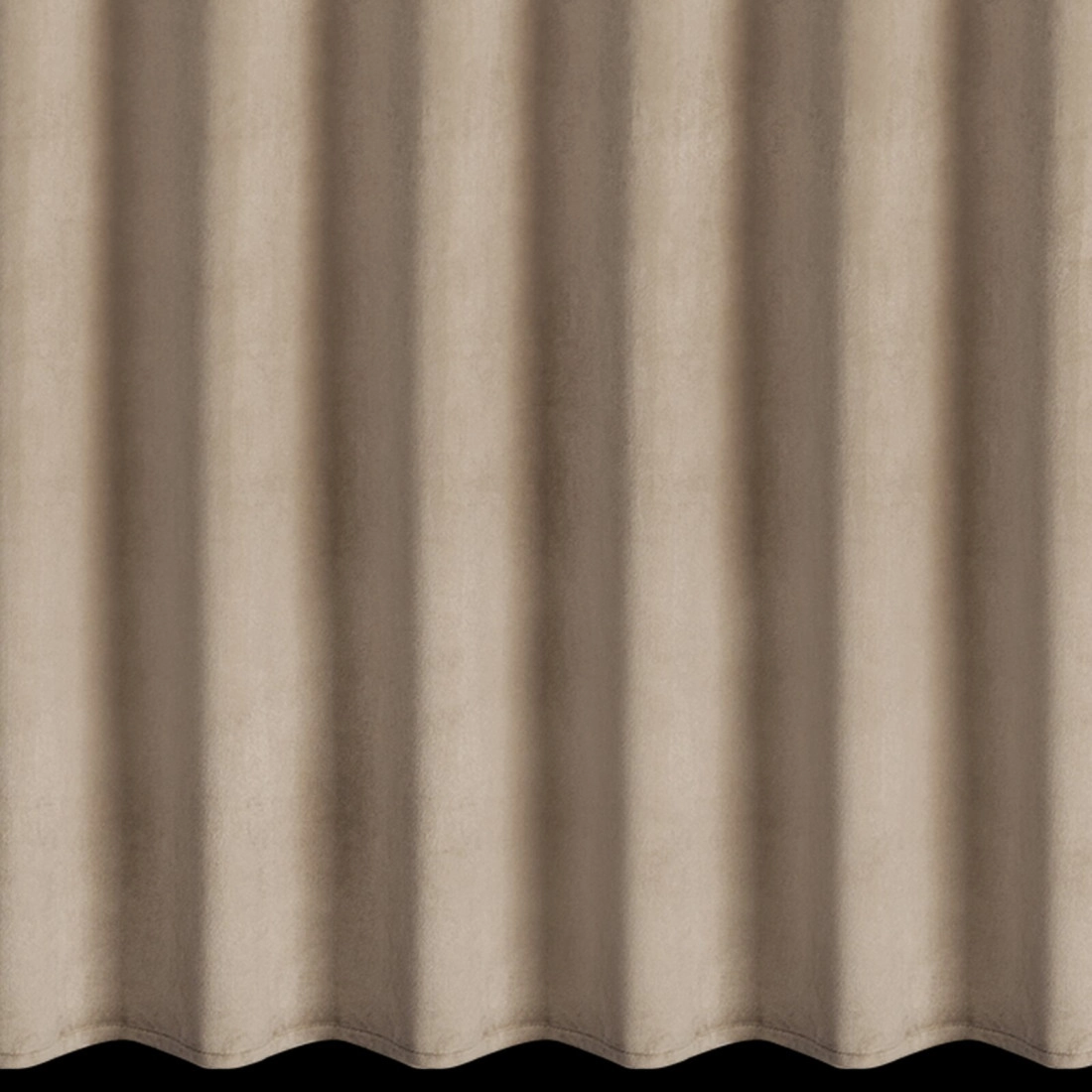 Závěs 140x270 cm sametový matný tmavě béžový na řasící pásku MELANIE