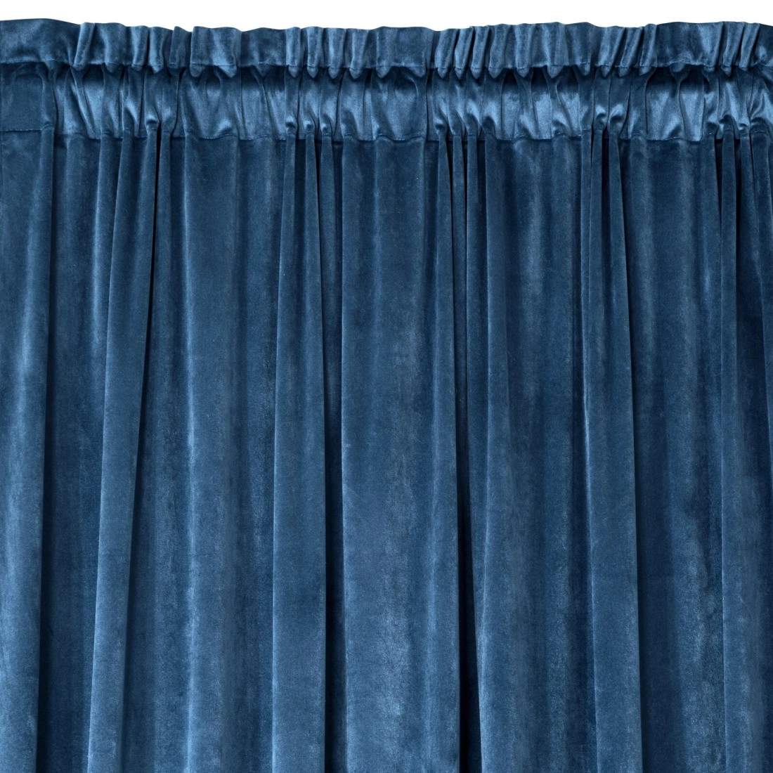 Záves 140x270 cm zamatový matný tmavomodrý na riasiacu pásku MELANIE