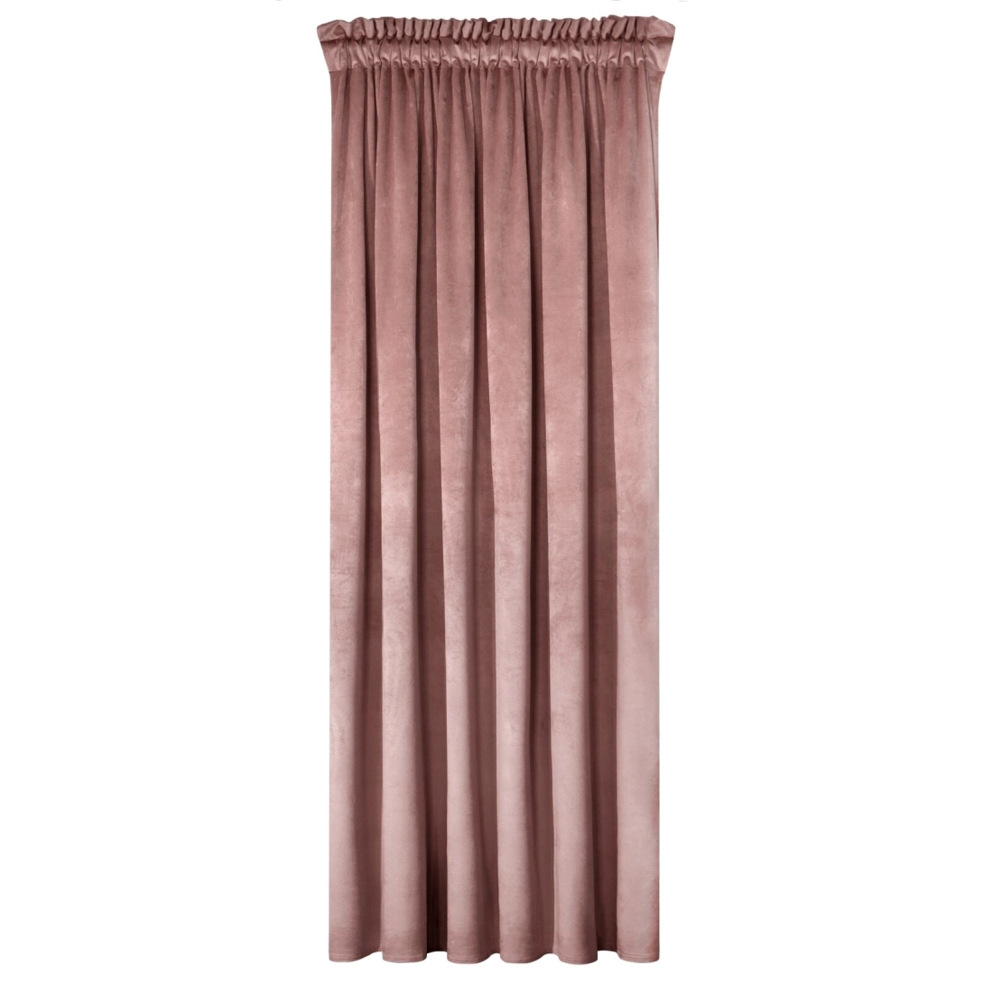 Záves 140x270 cm zamatový matný tmavoružový na riasiacu pásku MELANIE
