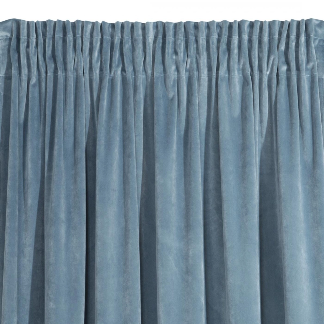 Záves 140x270 cm zamatový modrý na riasiacu pásku VILLA