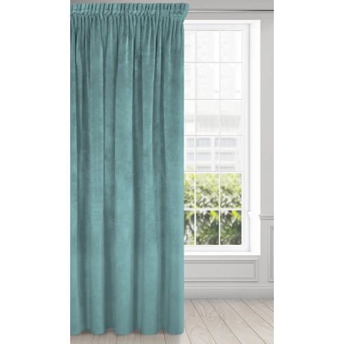 Záves 140x270 cm zamatový morský na riasiacu pásku RIA Diva Line