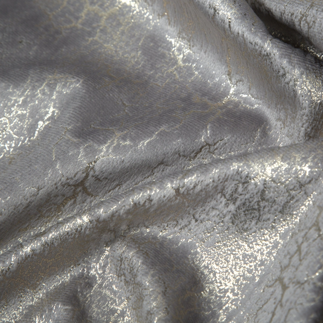 Záves 140x270 cm zamatový oceľový a šampanský na riasiacu pásku INGRID