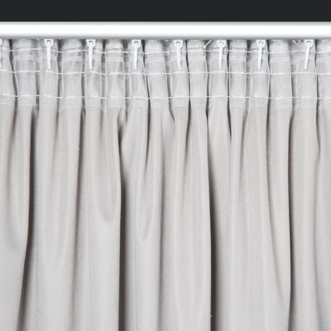 Záves 140x270 cm zamatový oceľový a šampanský na riasiacu pásku INGRID