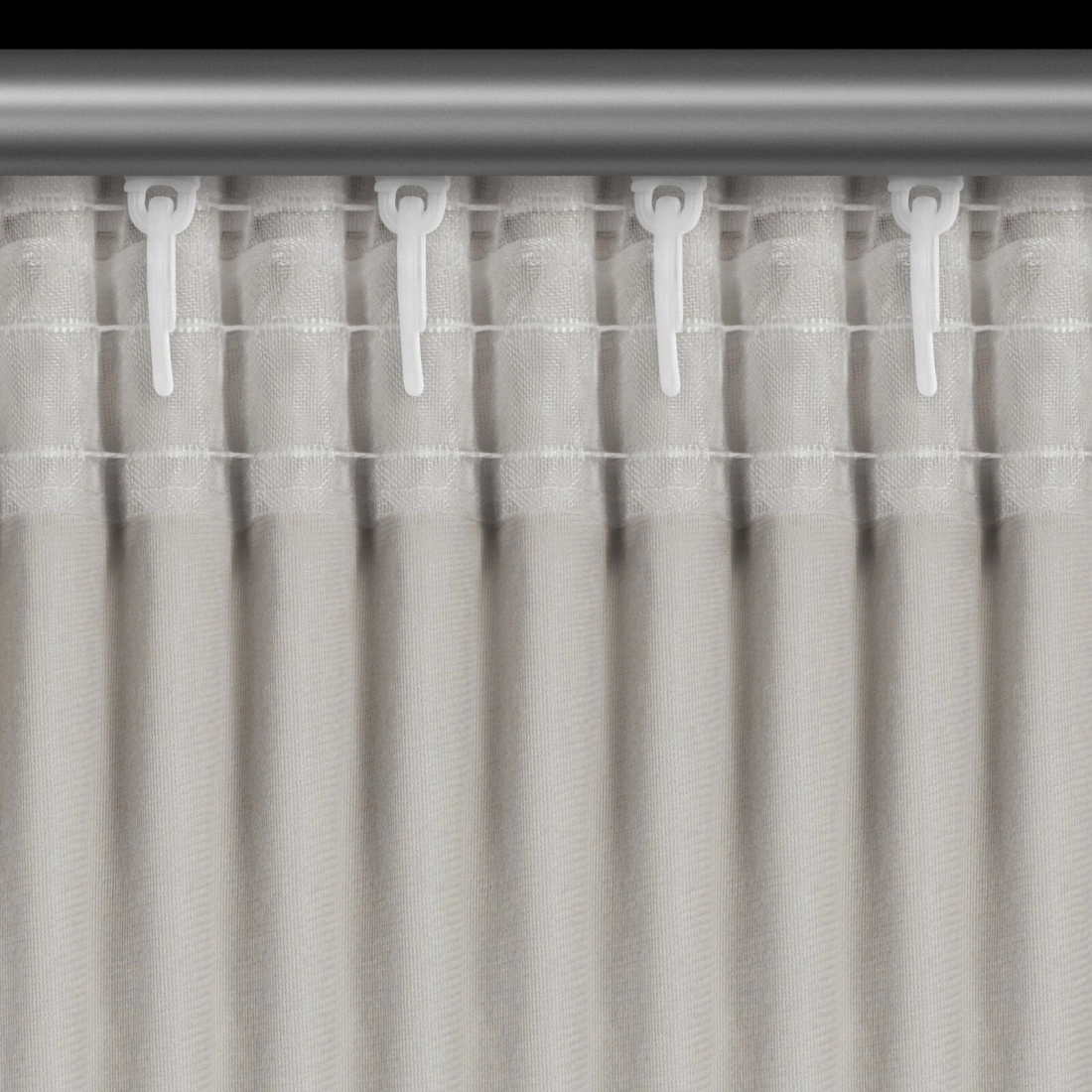 Záves 140x270 cm zamatový oceľový strieborný na riasiacu pásku RAJA