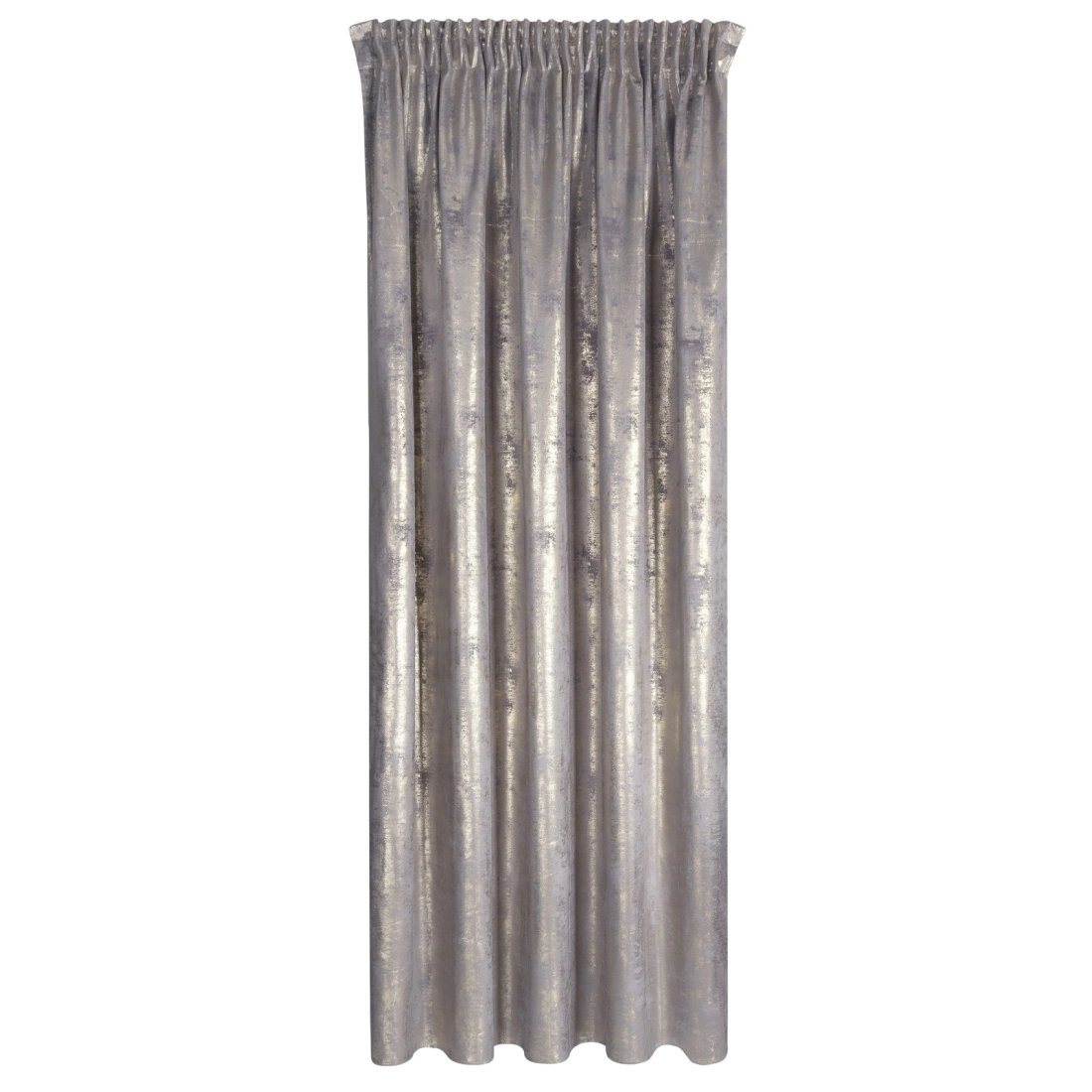 Záves 140x270 cm zamatový oceľový, zlatý na riasiacu pásku RENIA