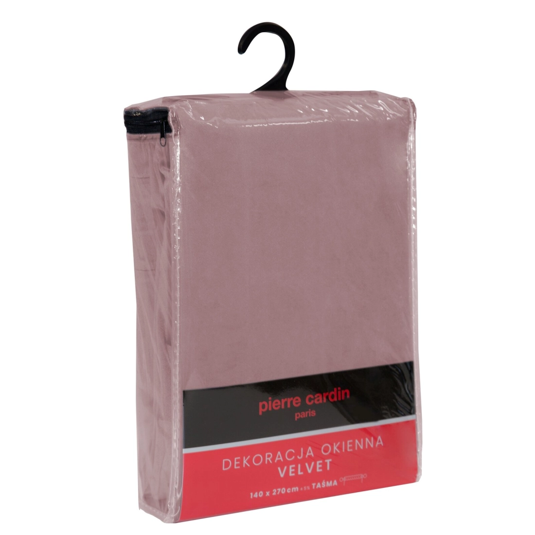 Sametový závěs 140x270 cm v pudrově růžové barvě na řasící pásku SIBEL Pierre Cardin