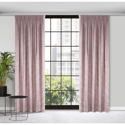 Záves 140x270 cm zamatový ružový na riasiacu pásku RIVA