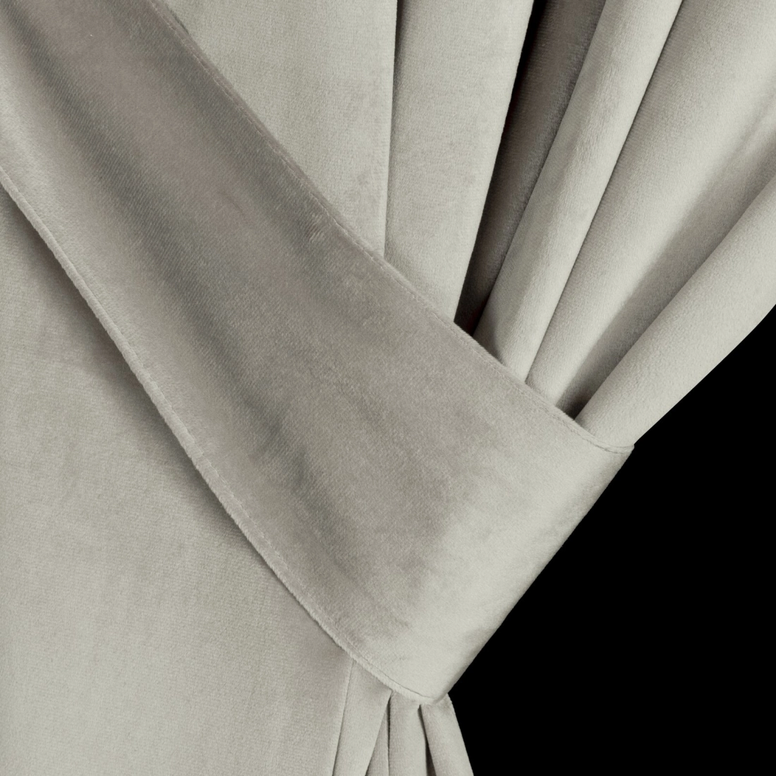 Záves 140x270 cm zamatový sivý na kovové krúžky ANTARA