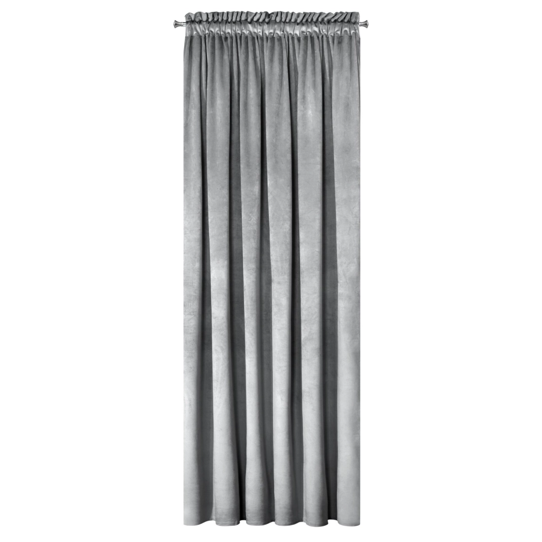 Záves 140x270 cm zamatový sivý na riasiacu pásku ROSA Design 91