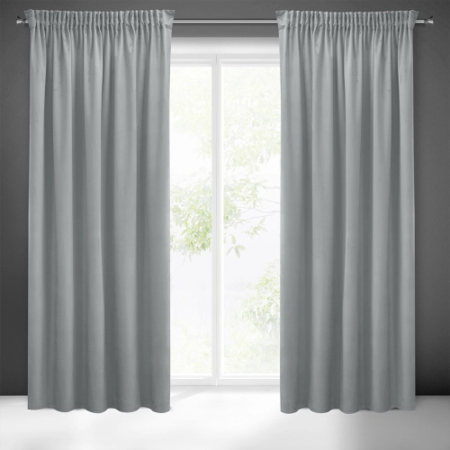 Záves 140x270 cm zamatový sivý na riasiacu pásku SIBEL Pierre Cardin