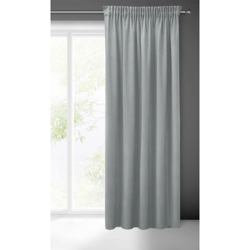 Záves 140x270 cm zamatový sivý na riasiacu pásku SIBEL Pierre Cardin