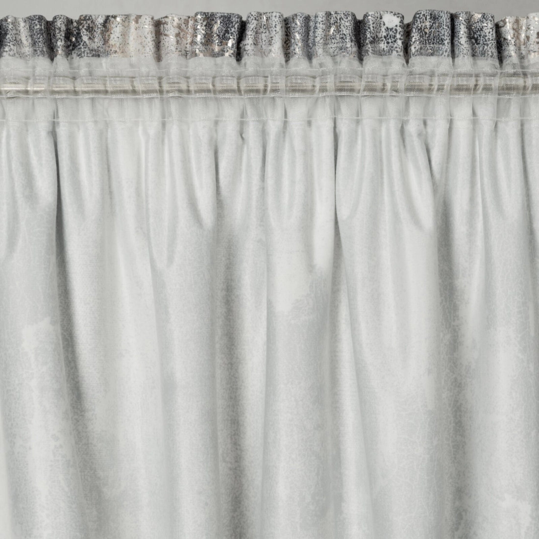 Záves 140x270 cm zamatový strieborno-béžový na riasiacu pásku ESTER