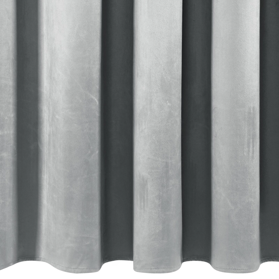 Záves 140x270 cm zamatový strieborný na riasiacu pásku AURA