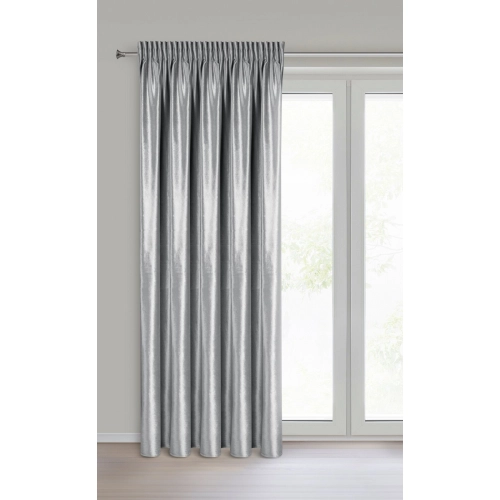 Záves 140x270 cm zamatový strieborný na riasiacu pásku CAMERON