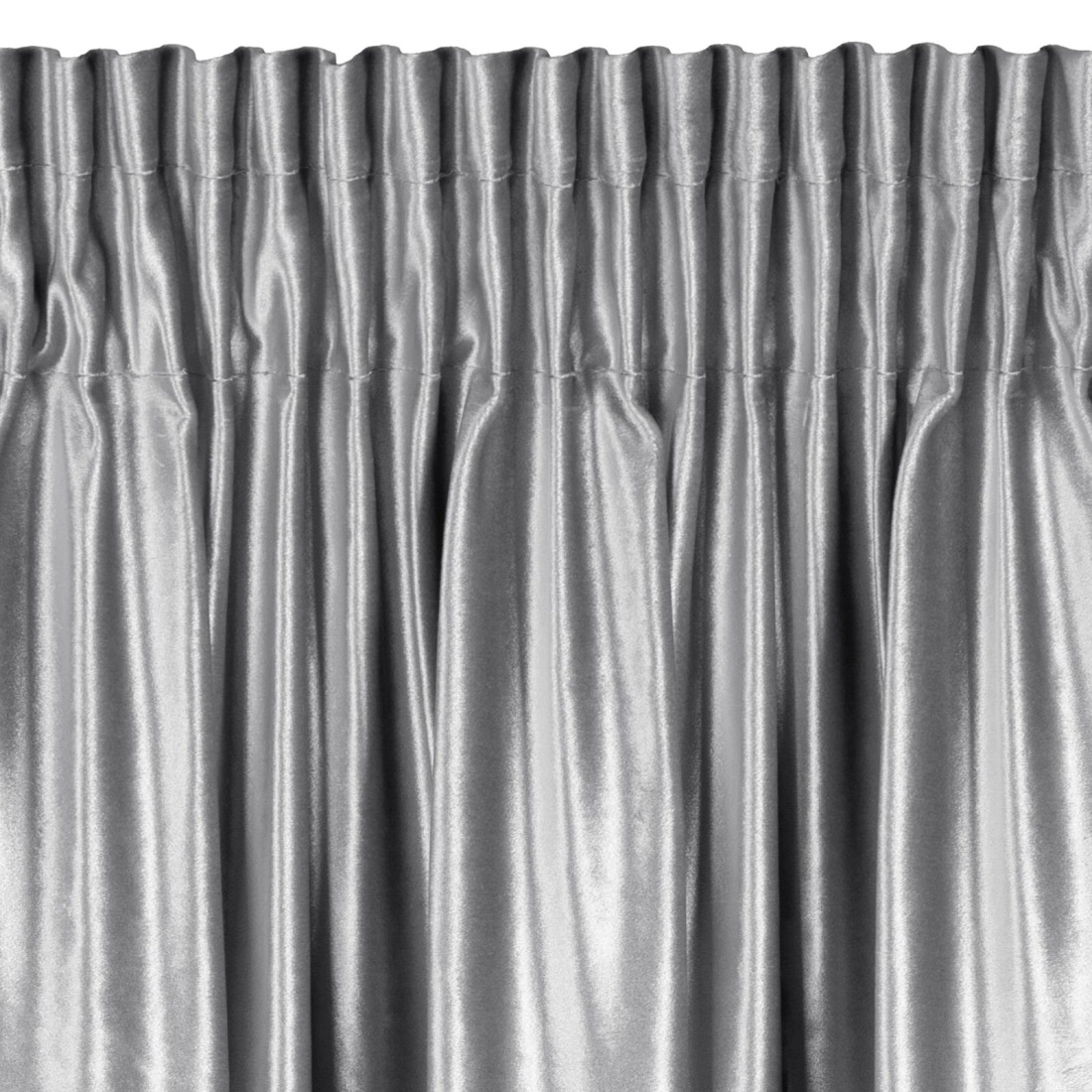 Záves 140x270 cm zamatový strieborný na riasiacu pásku CAMERON