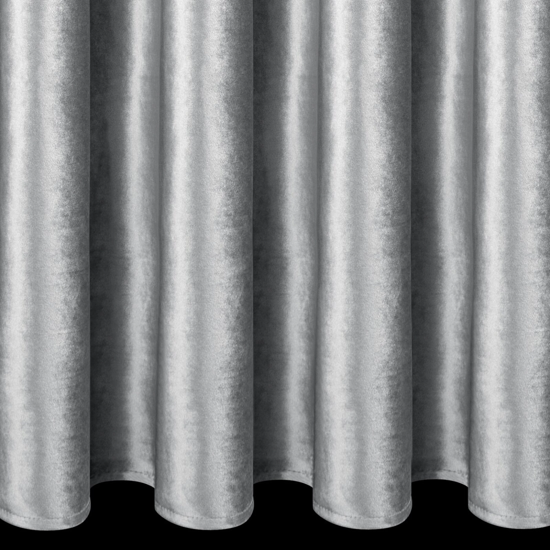 Záves 140x270 cm zamatový strieborný na riasiacu pásku CAMERON