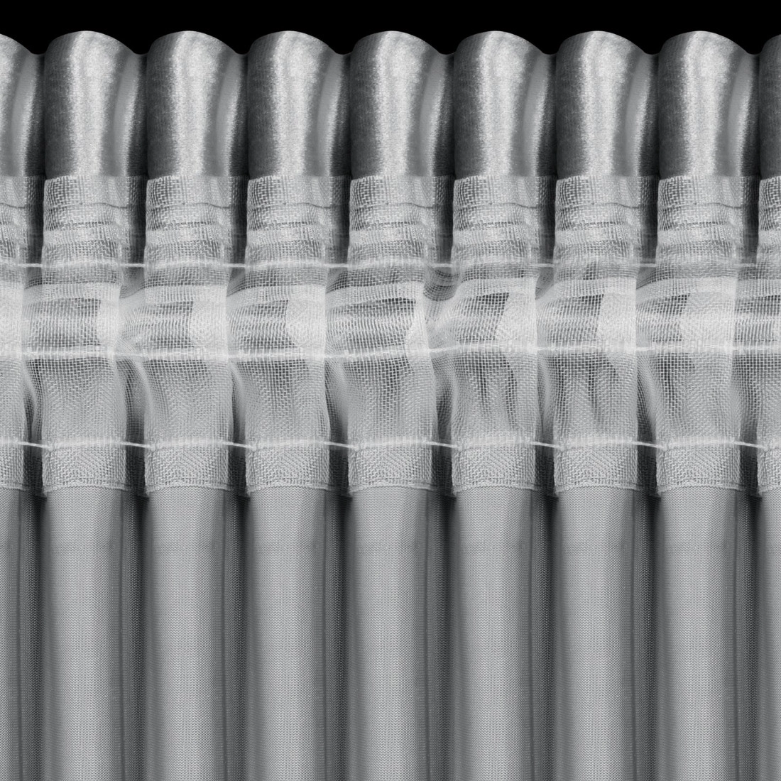 Záves 140x270 cm zamatový strieborný na riasiacu pásku CAMERON