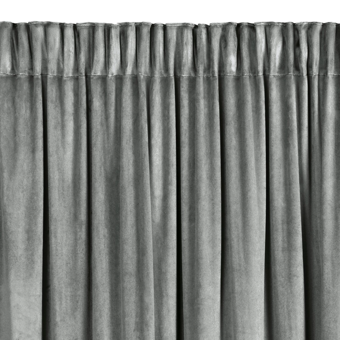 Záves 140x270 cm zamatový strieborný na riasiacu pásku CARLI