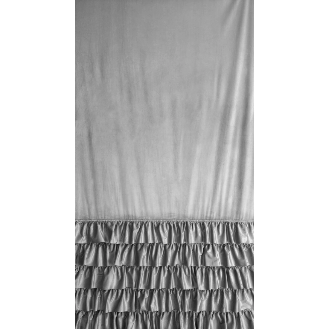 Záves 140x270 cm zamatový strieborný na riasiacu pásku CARLI