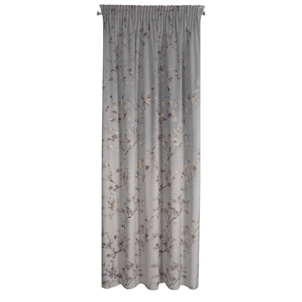 Záves 140x270 cm zamatový strieborný šampanský na riasiacu pásku SELENA