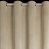 Závěs 140x270 cm sametový světle béžový na kovové kroužky ANTARA