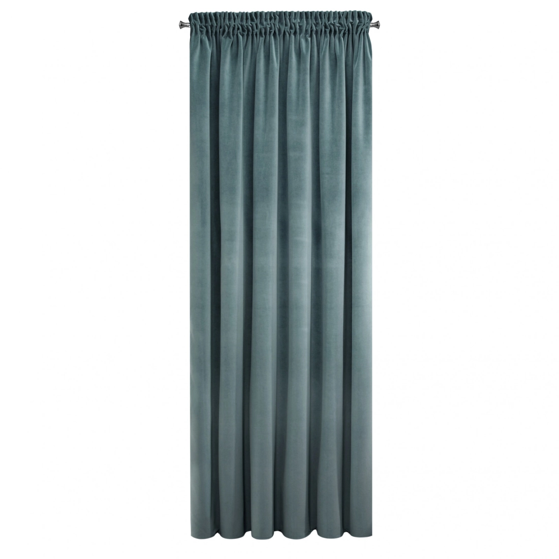 Záves 140x270 cm zamatový svetlomodrý na riasiacu pásku KRISTI