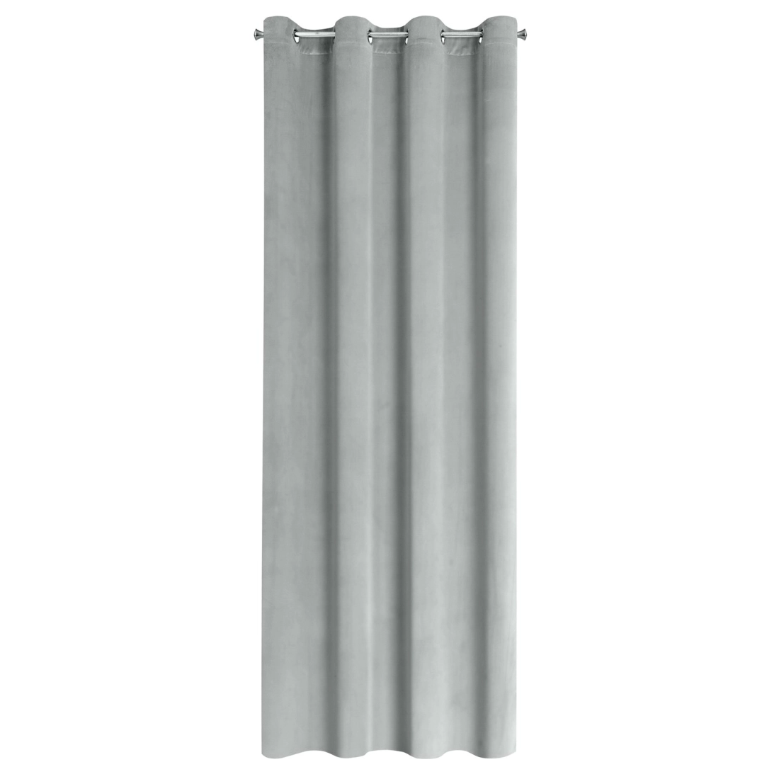 Záves 140x270 cm zamatový svetlosivý na kovové krúžky ANTARA