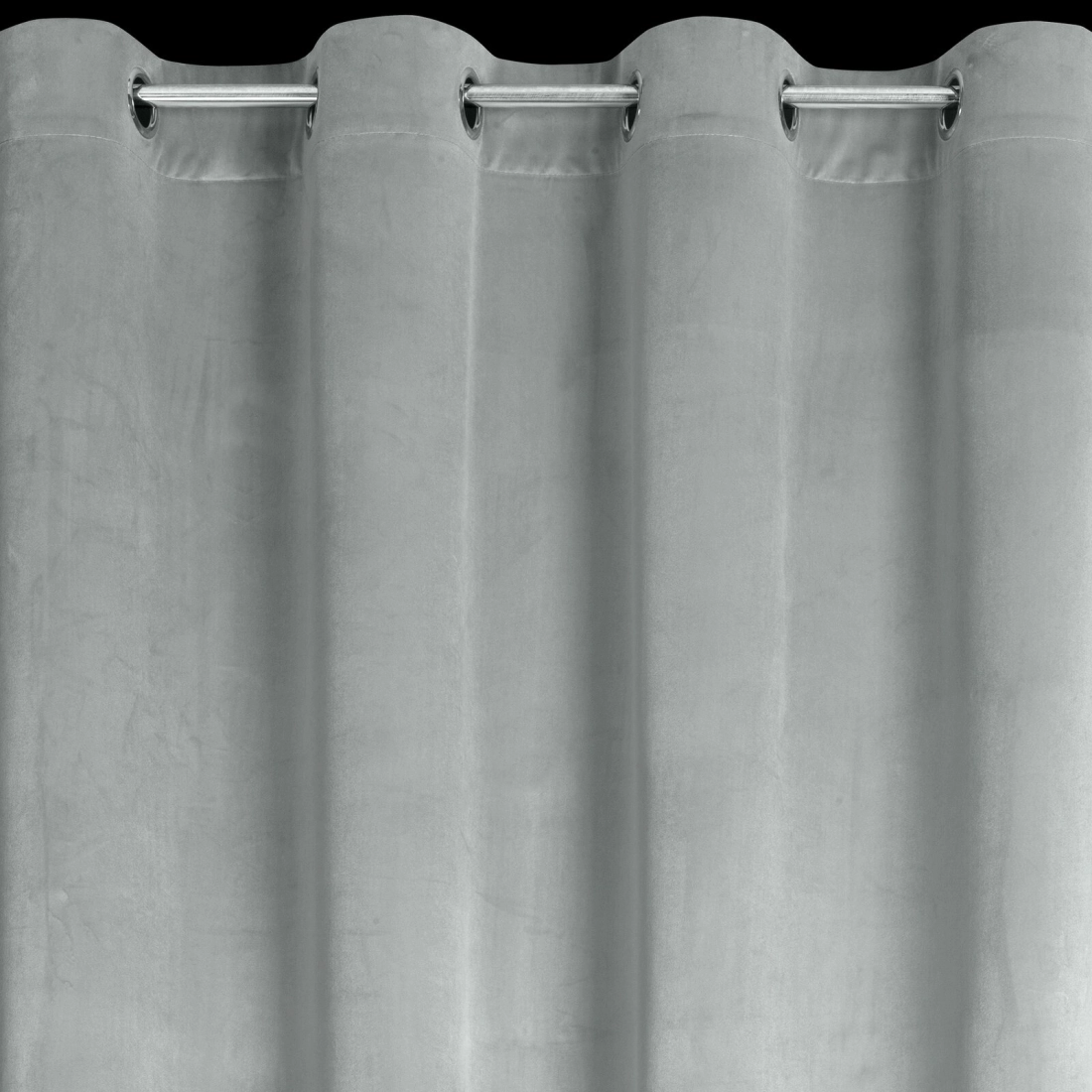 Záves 140x270 cm zamatový svetlosivý na kovové krúžky ANTARA