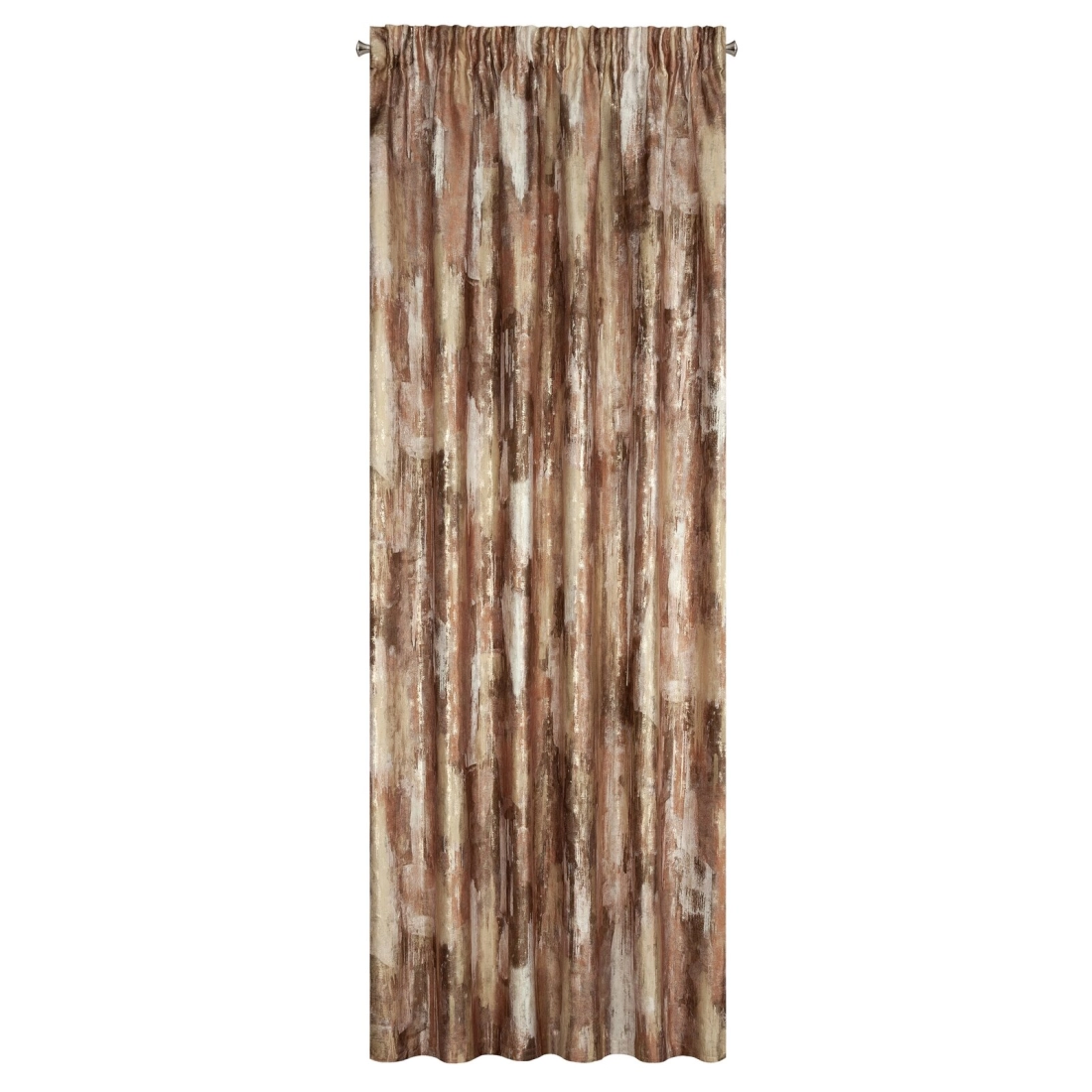 Záves 140x270 cm zamatový tehlový so zlatým mramorovým vzorom na riasiacu pásku ELLA