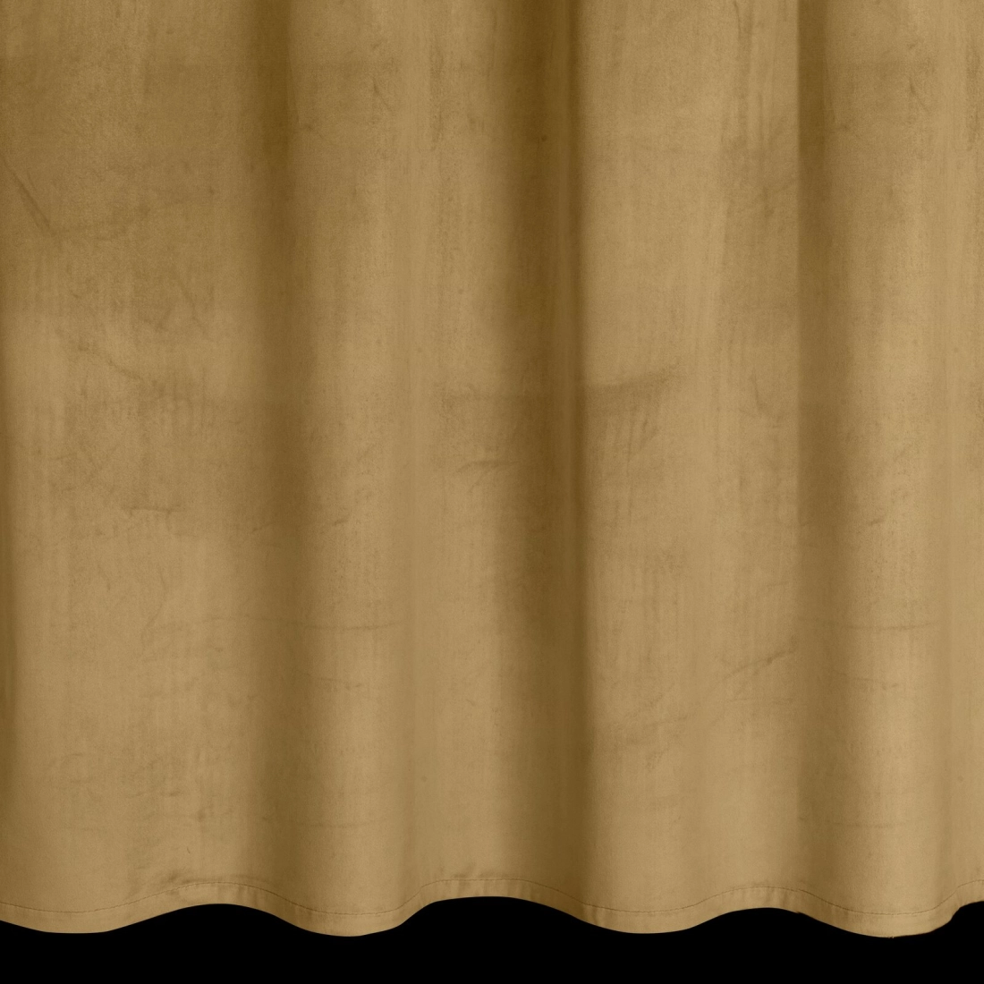 Sametový závěs 140x270 cm tmavě béžový na kovové kroužky ANTARA