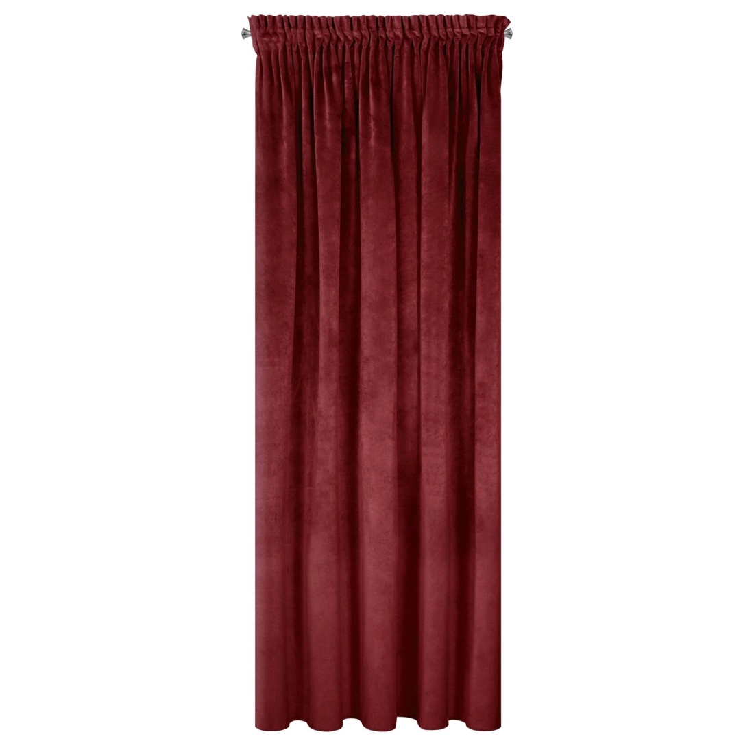 Záves 140x270 cm zamatový tmavobordový na riasiacu pásku a tunel AMAROSA