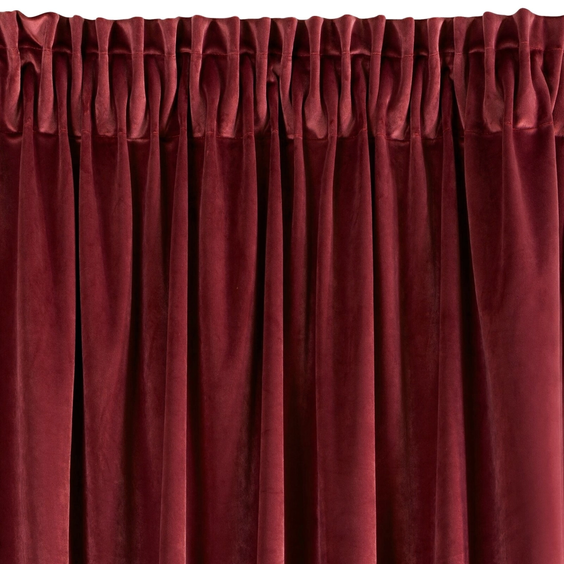 Záves 140x270 cm zamatový tmavobordový na riasiacu pásku a tunel AMAROSA