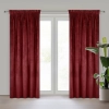 Záves 140x270 cm zamatový tmavobordový na riasiacu pásku VILLA
