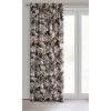 Záves 140x270 cm zamatový tmavohnedý so striebornými listami na riasiacu pásku RODOS