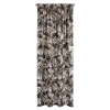 Záves 140x270 cm zamatový tmavohnedý so striebornými listami na riasiacu pásku RODOS