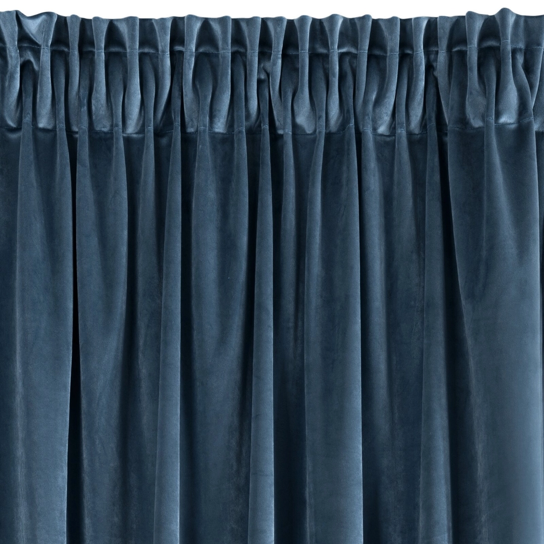 Záves 140x270 cm zamatový tmavomodrý na riasiacu pásku RIA Diva Line