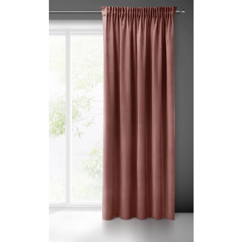 Záves 140x270 cm zamatový tmavoružový na riasiacu pásku SIBEL Pierre Cardin