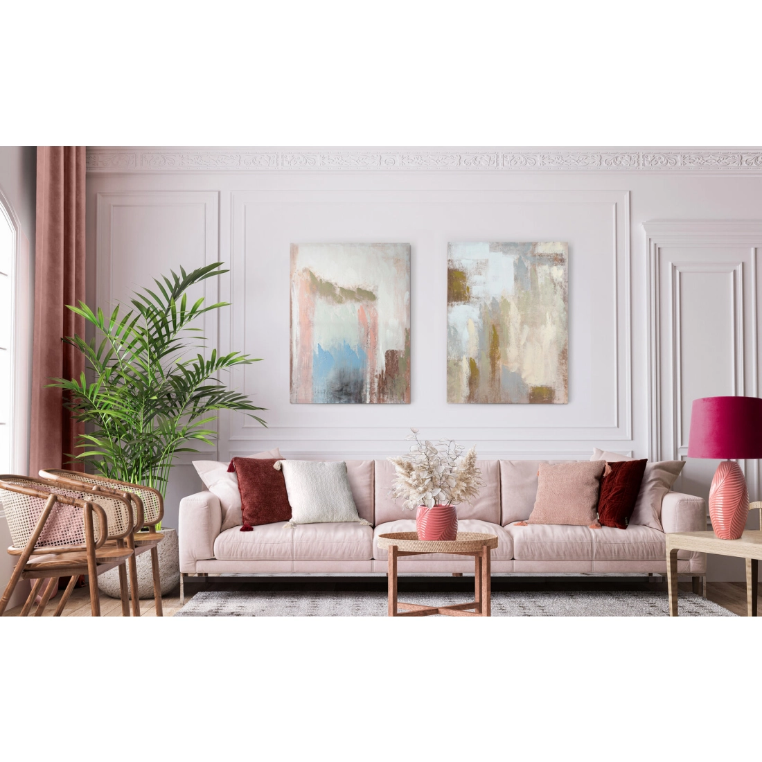 Záves 140x270 cm zamatový tmavoružový na riasiacu pásku SIBEL Pierre Cardin