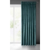 Záves 140x270 cm zamatový tmavotyrkysový na riasiacu pásku MELANIE