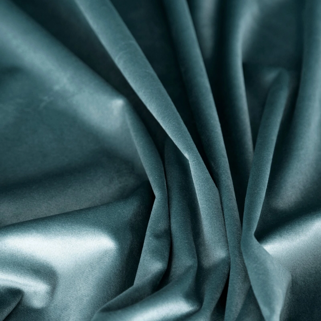 Záves 140x270 cm zamatový tmavotyrkysový na riasiacu pásku MELANIE