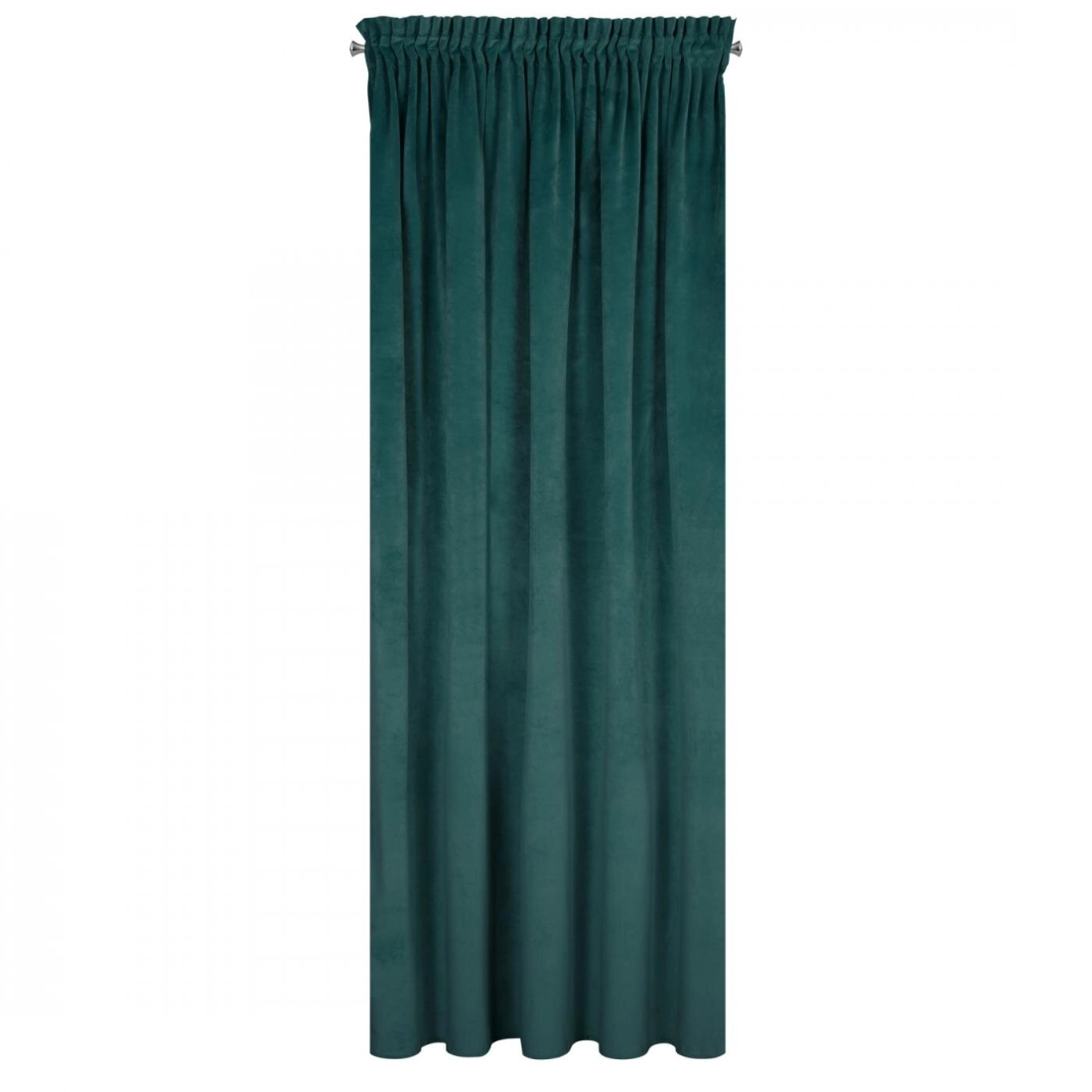 Záves 140x270 cm zamatový tmavotyrkysový na riasiacu pásku VILLA