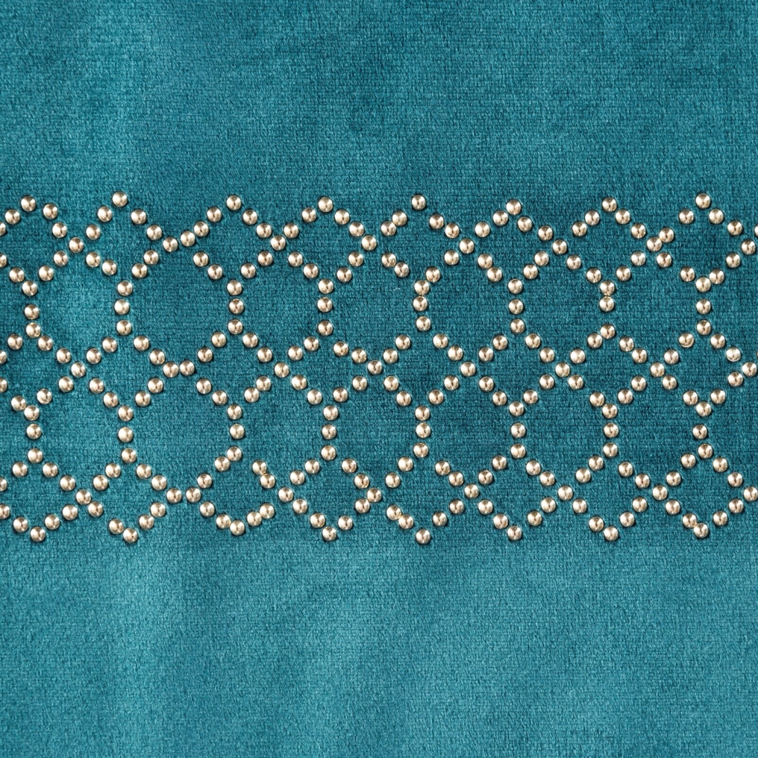 Záves 140x270 cm zamatový tmavotyrkysový, svetlozlatý na riasiacu pásku JOVITA - Diva Line