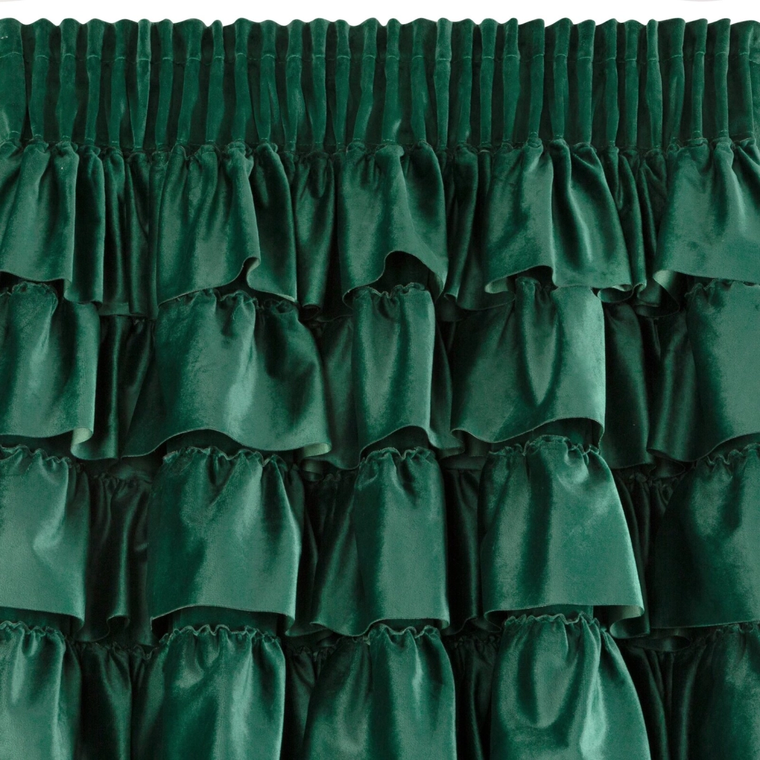 Záves 140x270 cm zamatový tmavozelený na riasiacu pásku AURA