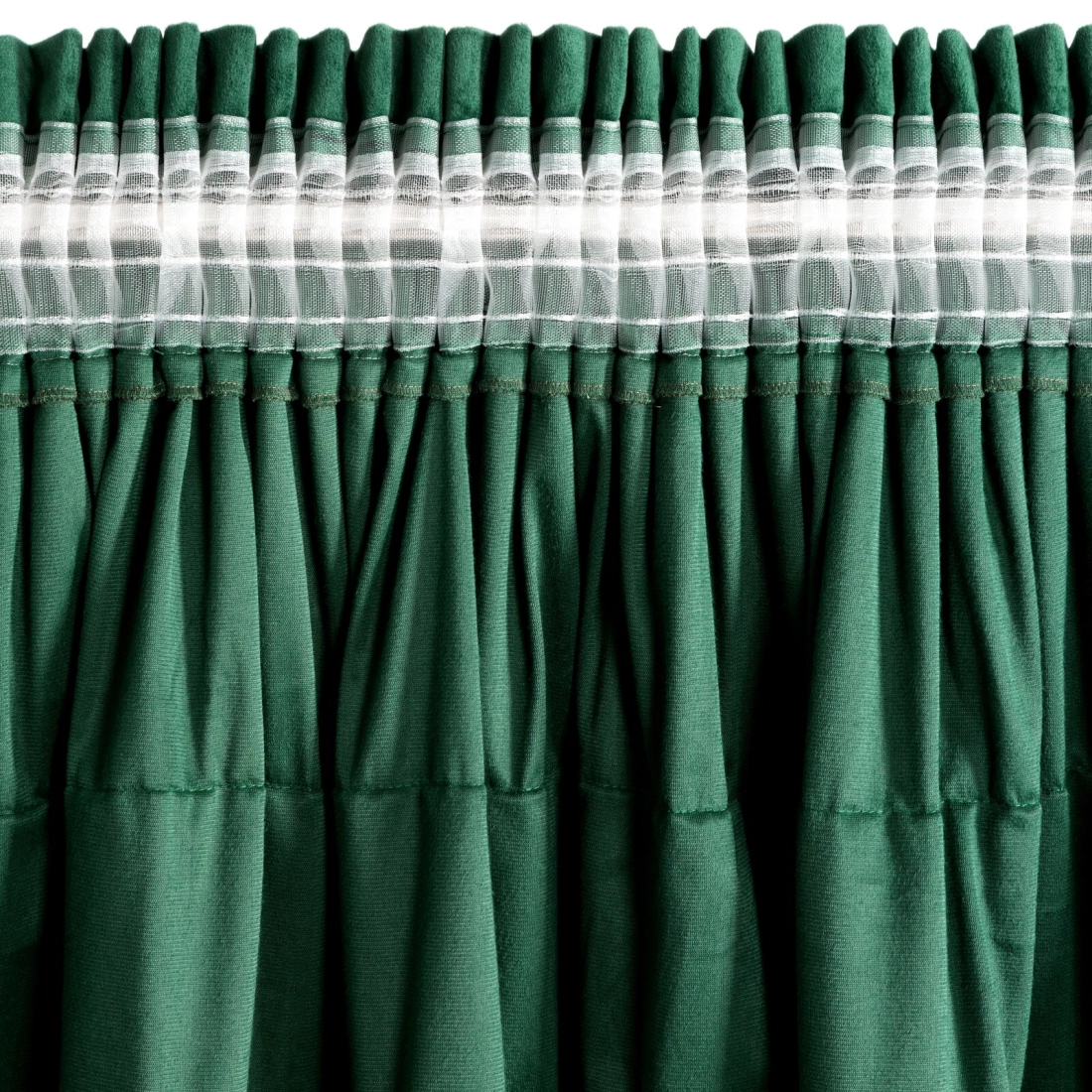 Záves 140x270 cm zamatový tmavozelený na riasiacu pásku AURA