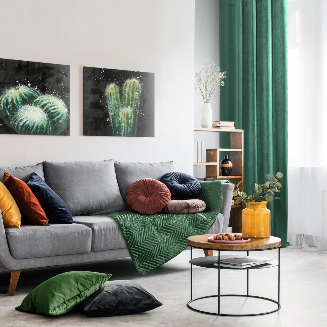 Záves 140x270 cm zamatový tmavozelený na riasiacu pásku RIA Diva Line