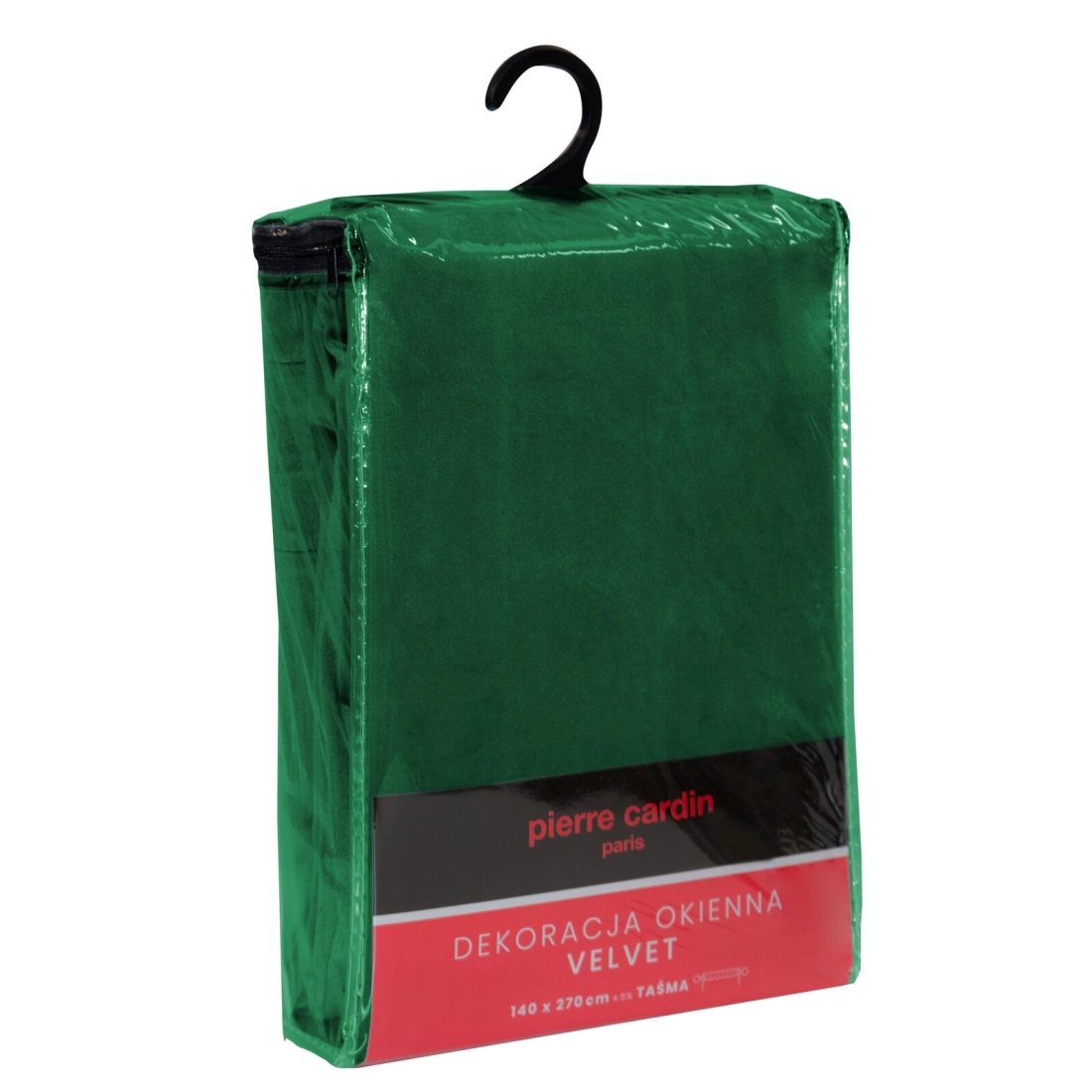 Záves 140x270 cm zamatový tmavozelený na riasiacu pásku SIBEL - Pierre Cardin