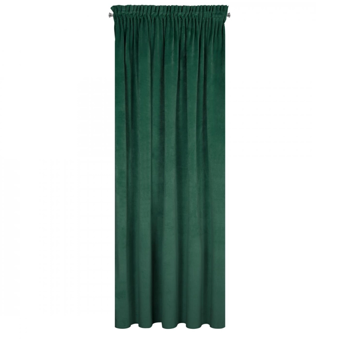 Záves 140x270 cm zamatový tmavozelený na riasiacu pásku VILLA