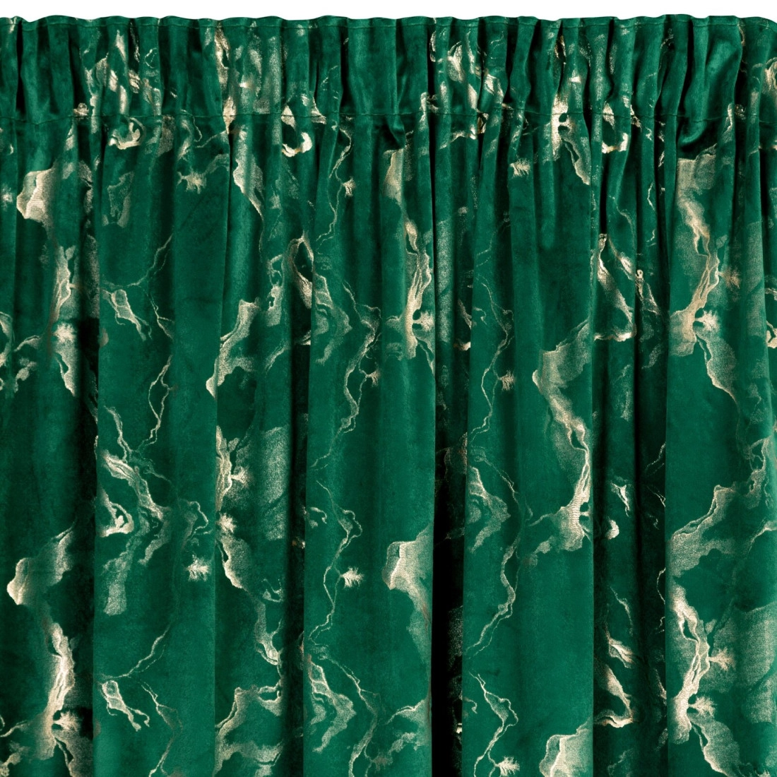 Záves 140x270 cm zamatový tmavozelený šampanský na riasiacu pásku RAJA