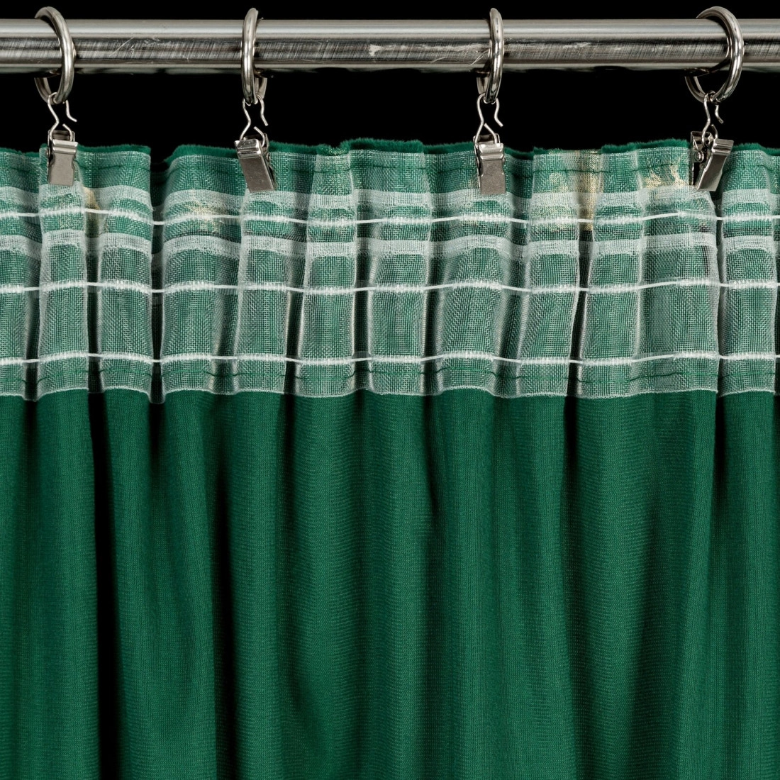 Záves 140x270 cm zamatový tmavozelený šampanský na riasiacu pásku RAJA