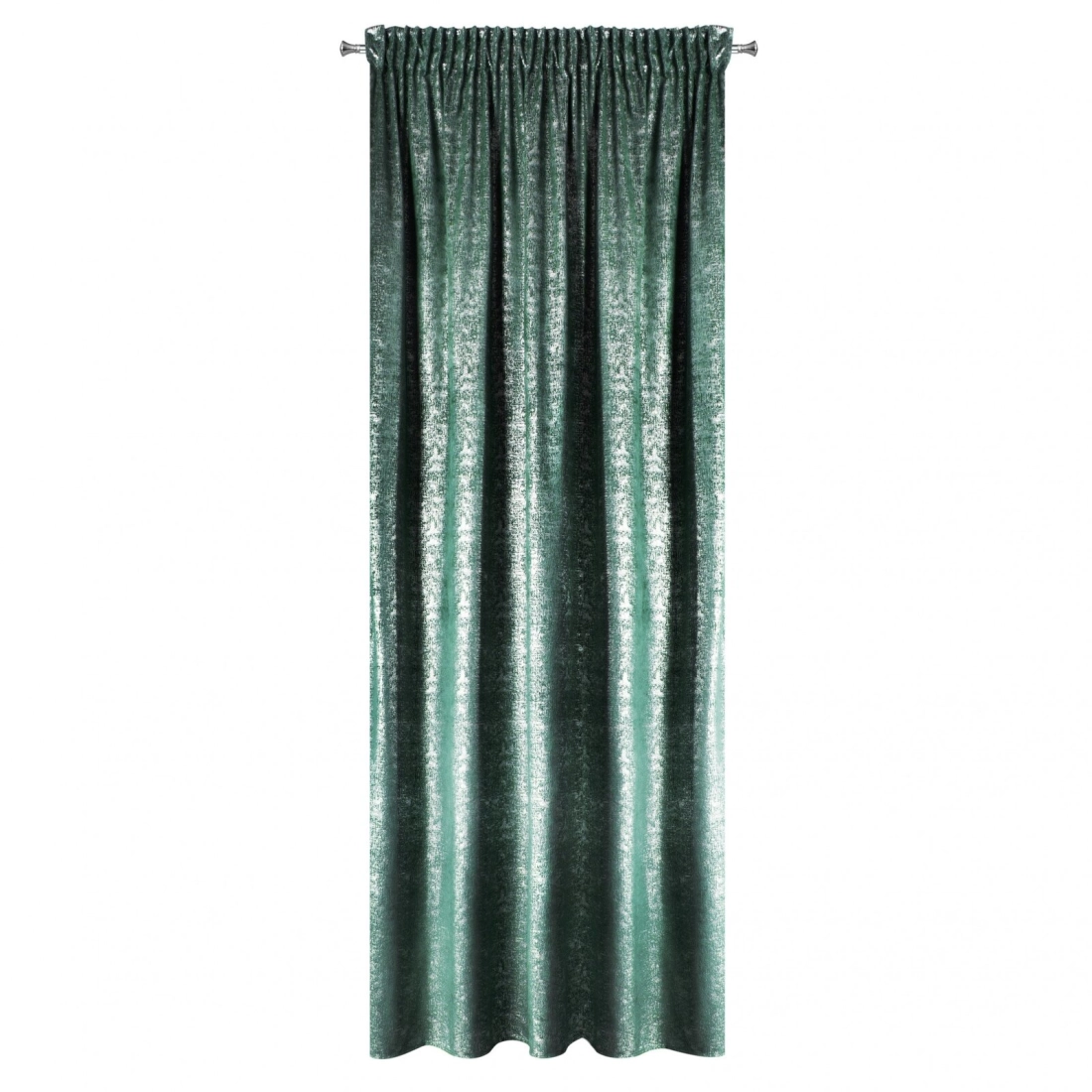 Záves 140x270 cm zamatový tyrkysovo strieborný na riasiacu pásku CYPR - Design 91